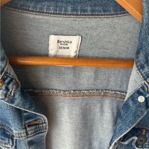 Bershka Women's Classic Blue Denim Overalls